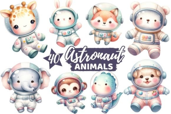 Adorable Astronaut Critters: A Space Adventure Clipart Guide
