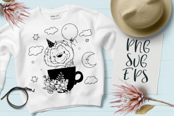 Adorable Astronauts: The Cute Lion Happy Baby Animal SVG