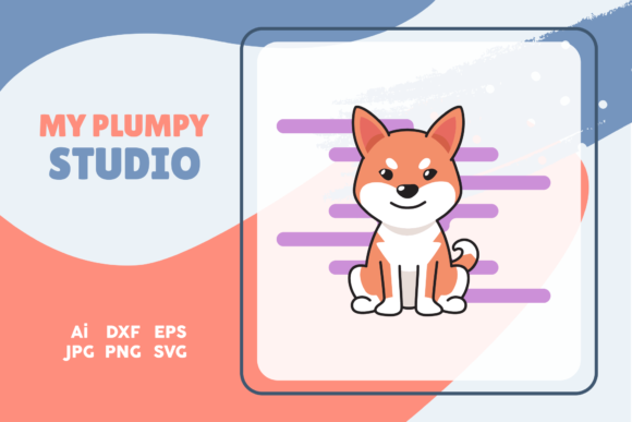 Adorable Dog Clipart in Purple: A Creative Asset for Modern Projects