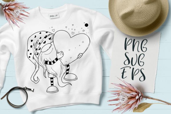 Adorable Gnome in Space: SVG, EPS & PNG for Your Projects