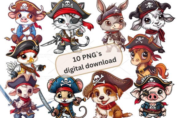 Adorable Sea Dogs: The Cute Animal Pirate Clipart Collection