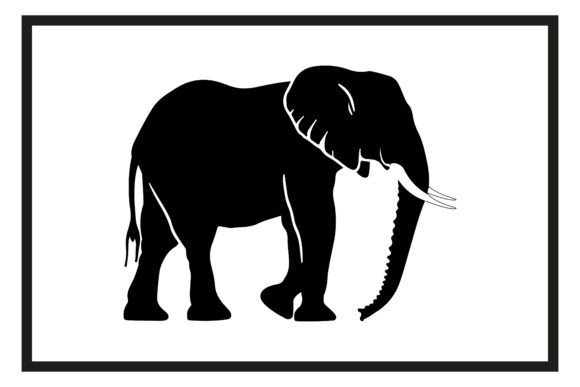 African Elephant Animal Silhouette: A Designer's Asset
