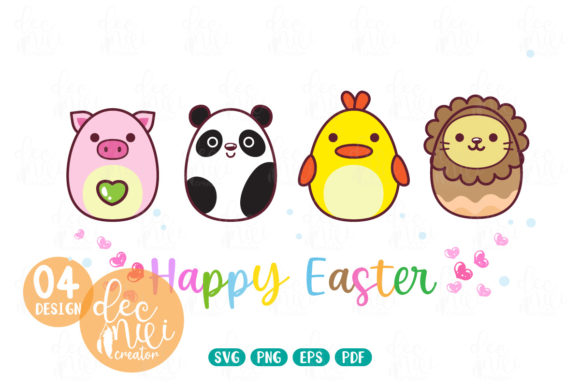 Animal Easter Eggs Set: Digital Clipa for Your Projects