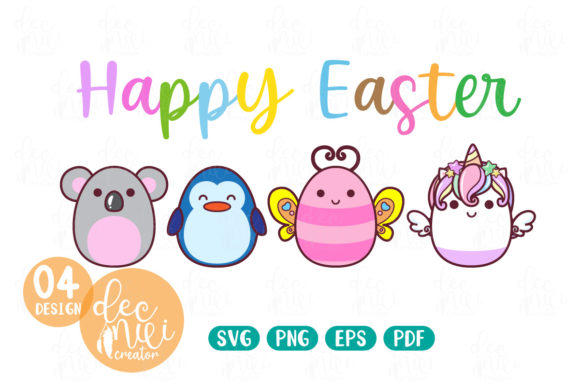 Animal Easter Eggs Set No.03 Clipart for Spring Design
