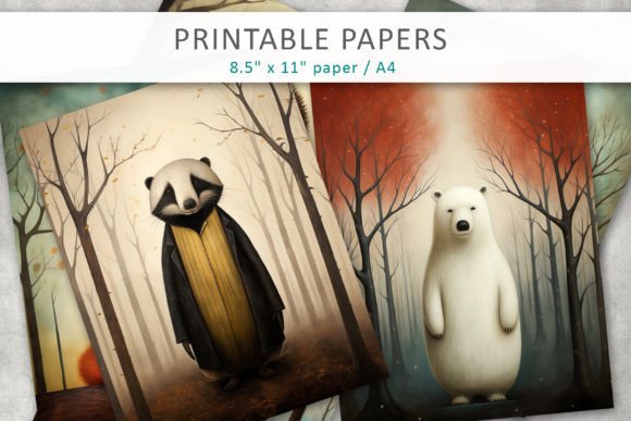 Animal Printable Pages, Journal Paper: Your Creative Toolkit