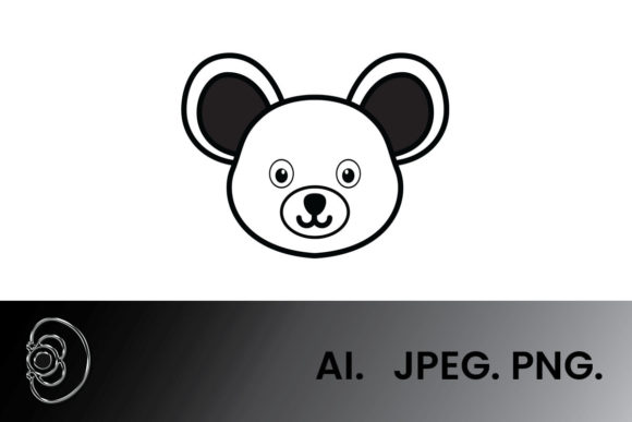 Black and White Animal Mouse Head: A Versatile Vector Asset