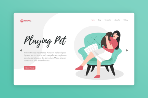 Bring Playful Energy to Your Projects with Website Illustration-Animal-Playing-Pet