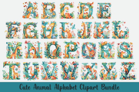 Bringing Stories to Life: The Cute Animal Alphabet Clipart Bundle