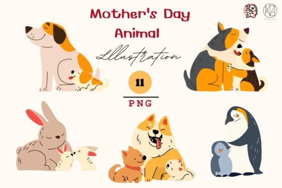 Celebrate Maternal Bonds with Animal Illustrations