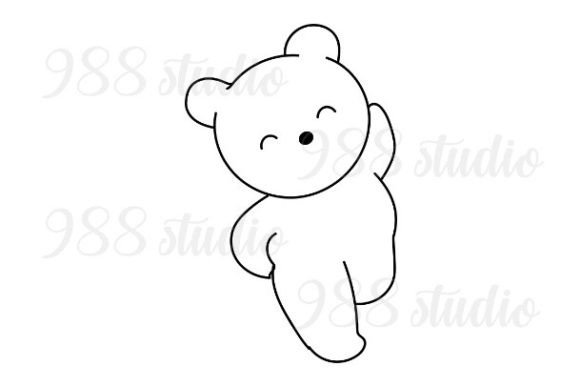 Cute Bear Outline Drawing SVG and PNG: A Design Asset for Every Project