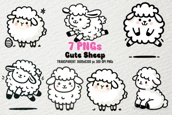 Doodle Sheep: A Little Sheep Animal Digital Asset for Your Projects