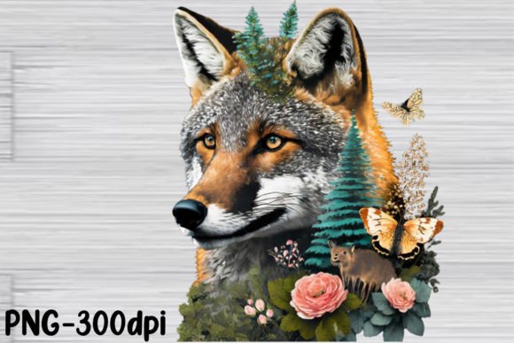 Double Exposure Woodland Animal PNG: Art for Modern Creators