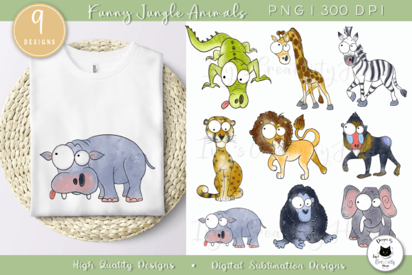 Funny Jungle Animal Clipart | Animal PNG