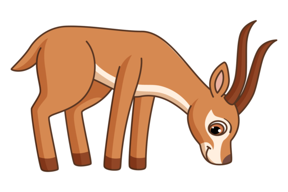 Gazelle Cartoon Animal: The Cute Forest Baby Font for Creative Projects