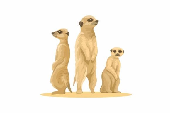 Meerkat Animal Illustration: A Playful Creative Asset