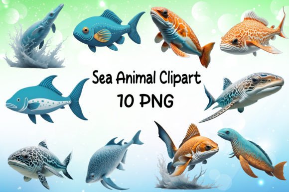 Sea Animal Clipart Bundle: Versatile Vectors for Modern Projects