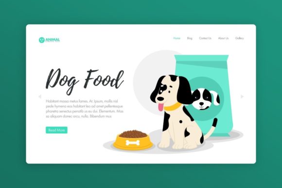 Smart Design Assets: The Website Illustration-Animal-Dog-Food