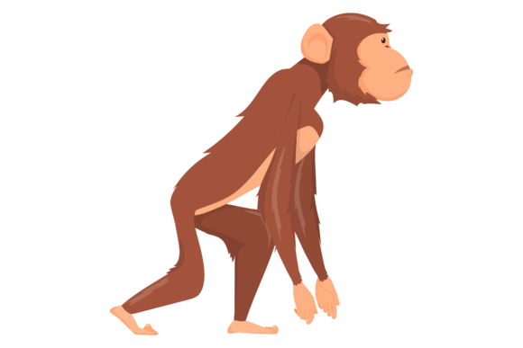Standing Ape: Prehistoric Monkey Animal Font Guide