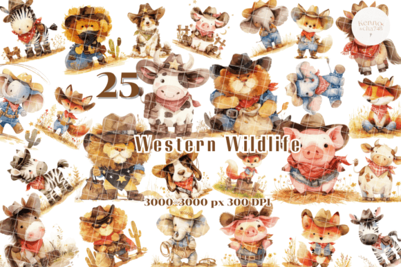 Western Animal Art: Cowboy Wildlife for Creative Projects